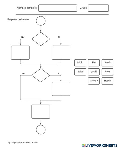 Freir Un Huevo Diagrama De Flujo Worksheet