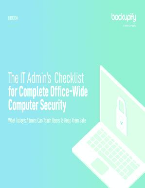 Fillable Online The IT Admins Checklist Fill Online Printable