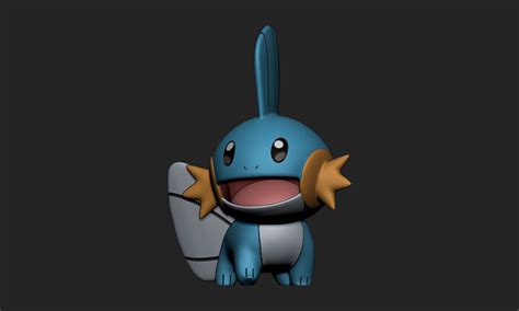 Pokemon Mudkip With Poses D Model D Printable Cgtrader