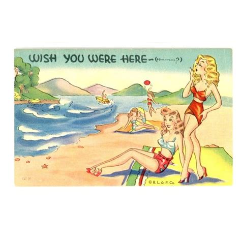 American Vintage Office Vintage Postcard Humor Wish You Were Here