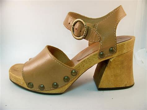 Items Similar To Vintage Candies Platform Disco Shoes Slides Sz 5 Cool Wooden Heels On Etsy