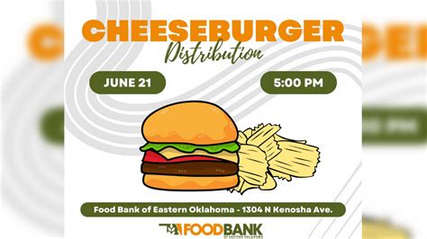 Food Bank of Eastern Oklahoma cheeseburger distribution