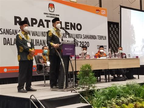 Sah Lewat Pleno Kpu Tetapkan Andi Harun Rusmadi Jadi Wali Kota Dan