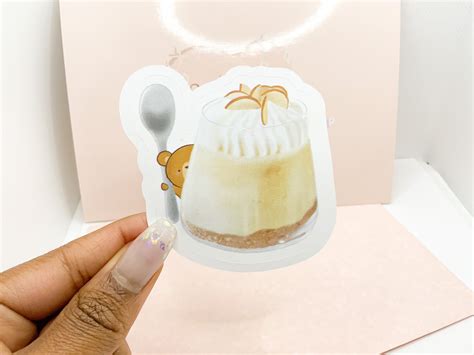 Kawaii Pudding Sticker Kawaii Cute Sticker Etsy