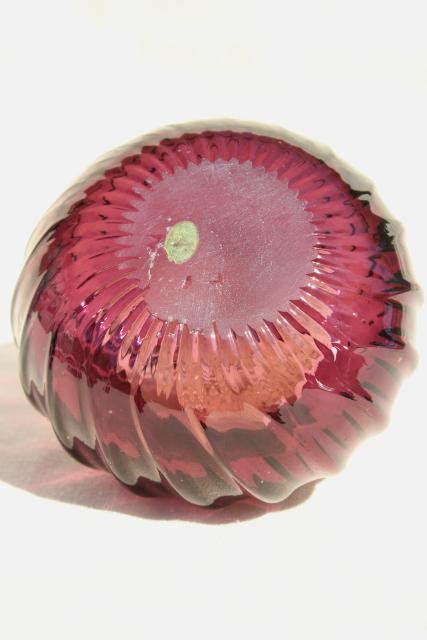 Mid Century Modern Big Round Art Glass Ashtray 1960s Vintage Amethyst