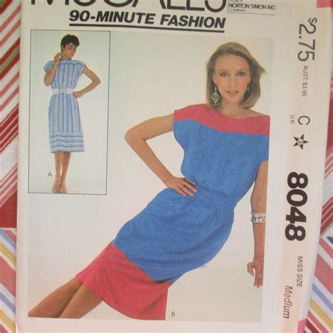 1980s Dress Pattern Etsy