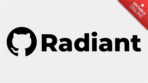 Radiant Logotipo Github Generador De Efectos De Texto