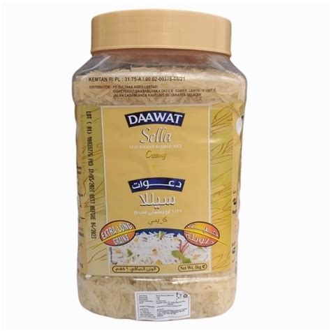 Jual Daawat Beras Basmati Creamy Golden Sella Kemasan Toples Kg