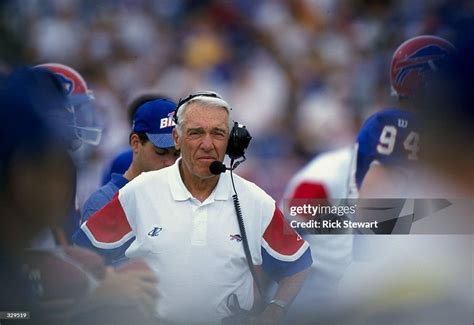 Head coach Marv Levy of the Buffalo Bills looks on during a game ...