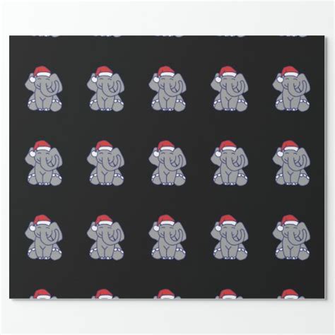 Christmas Elephant Wrapping Paper Zazzle