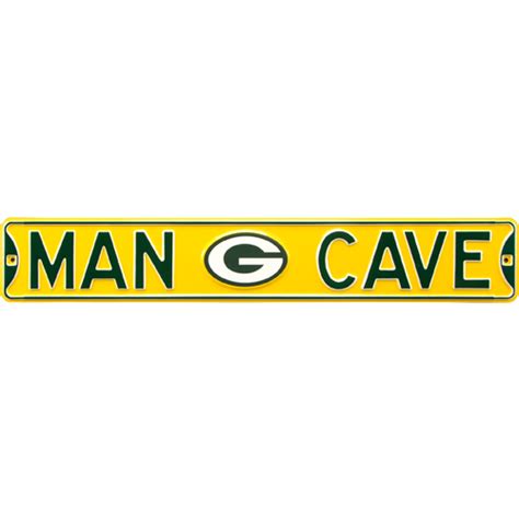 Green Bay Packers "MAN CAVE" Authentic Street Sign – Palm Beach Autographs LLC