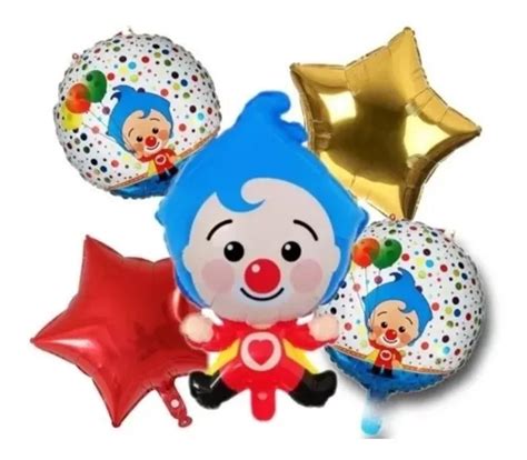 Bouquet De Globos Metalizados Payaso Plim Mebuscar Col Mbia