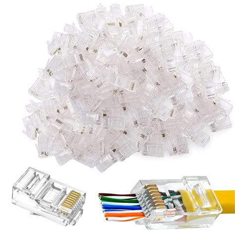 Paquete De 100 Conectores Cat 6 Conectores Modulares Cat6 RJ45