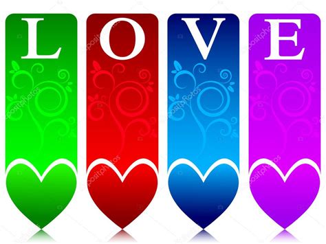 Colored love banners — Stock Vector © dezign80 #1698961