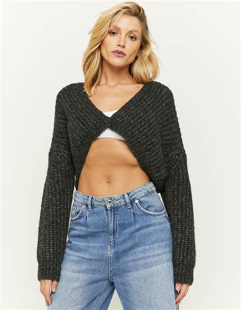 Cropped Cardigan Mit V Ausschnitt Tally Weijl Deutschland