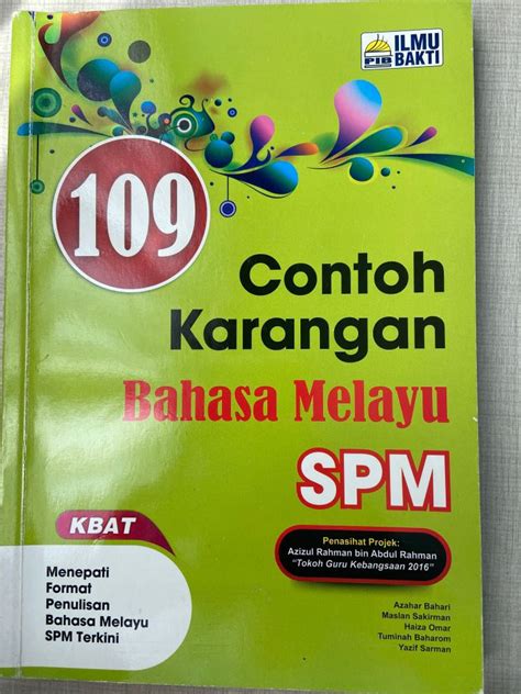 Ilmu Bakti 109 Contoh Karangan SPM Hobbies Toys Books Magazines