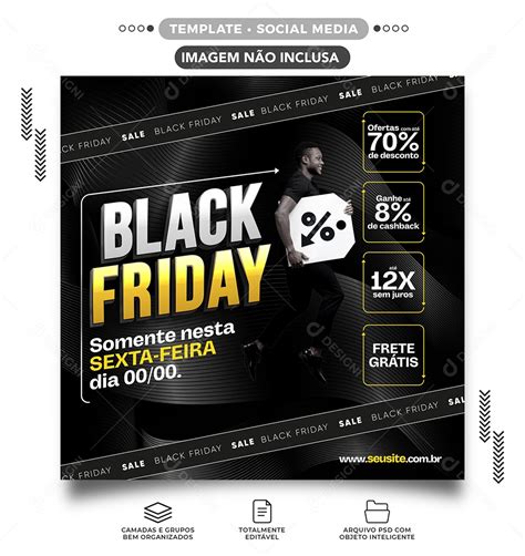 Black Friday Somente Nesta Sexta Feira Lojas Social Media Psd Edit Vel