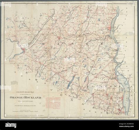 Coltons Road Map Of The Counties Of Orange And Rockland State Of New