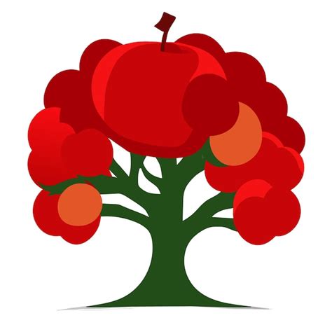 Premium Vector Apple Tree Illustration In 2d Vector Art Style