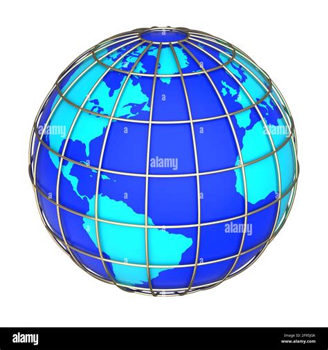 Earth globe icon on a white background. Side of the Atlantic Ocean Stock Photo - Alamy