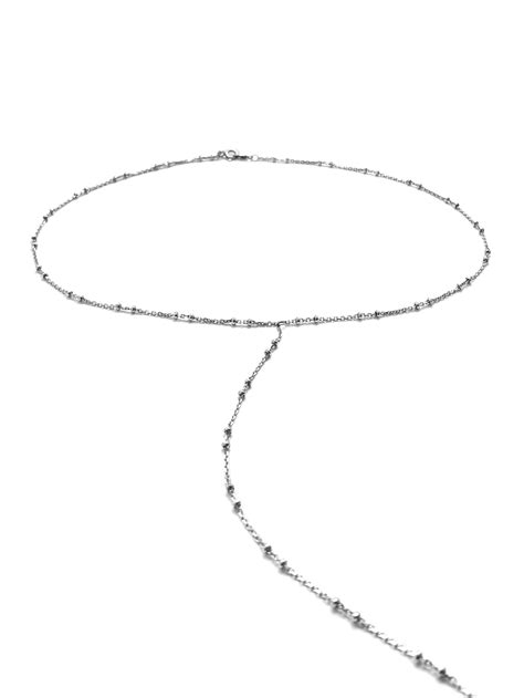 Серебряное колье-галстук с двойными шариками от бренда SBLESKOM ...