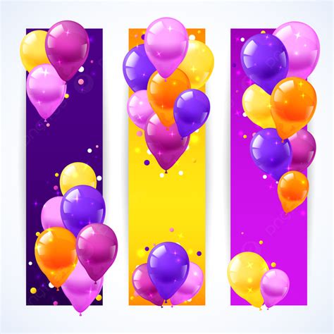 Banners De Festivales Y Cumpleaños Verticales Con Globos De Aire