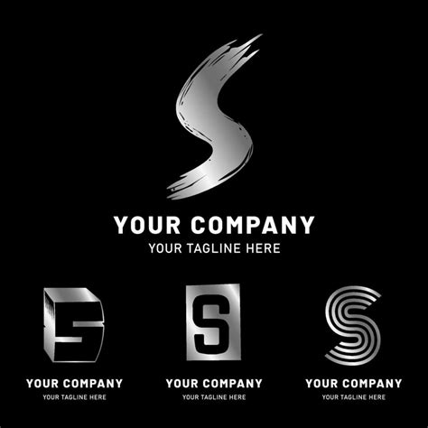 Modern Silver Letter S Logo Collection 3249691 Vector Art at Vecteezy