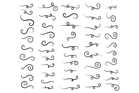 Flourishes Swirls Decorative Elements Graphic By Nurearth · Creative