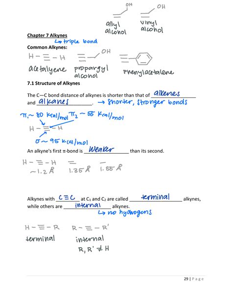 Ch 7 Snowden 29 P A G E Chapter 7 Alkynes Common Alkynes 7