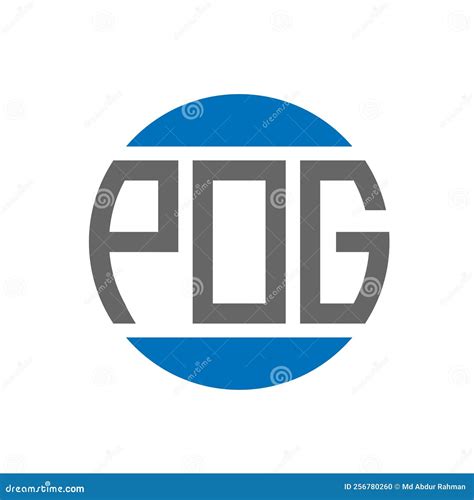 Pog Letter Logo Design On White Background Pog Creative Initials