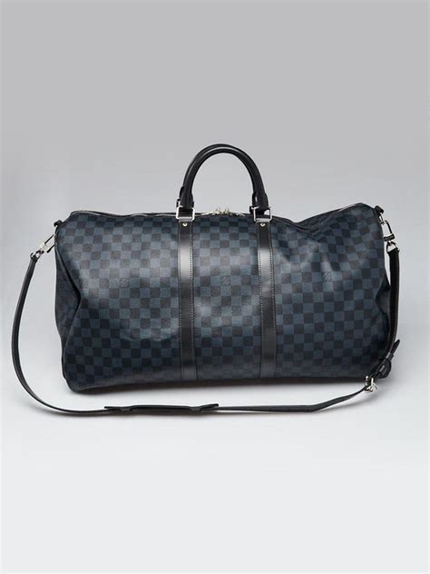 Louis Vuitton Damier Cobalt Keepall Bandouliere 55 Bag Yoogis Closet