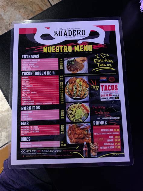 Menu At Suadero By Pepe Gamez Restaurant Laredo