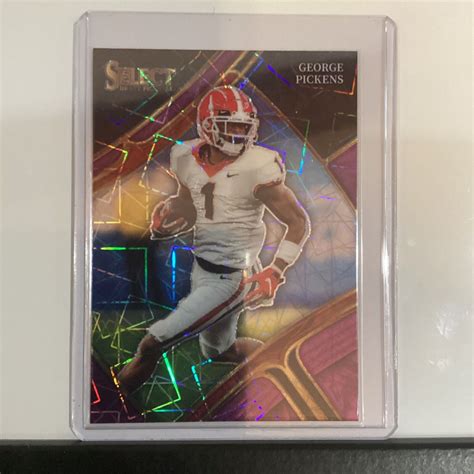 Panini Select Draft Picks George Pickens Rc Purple Lazer Prizm