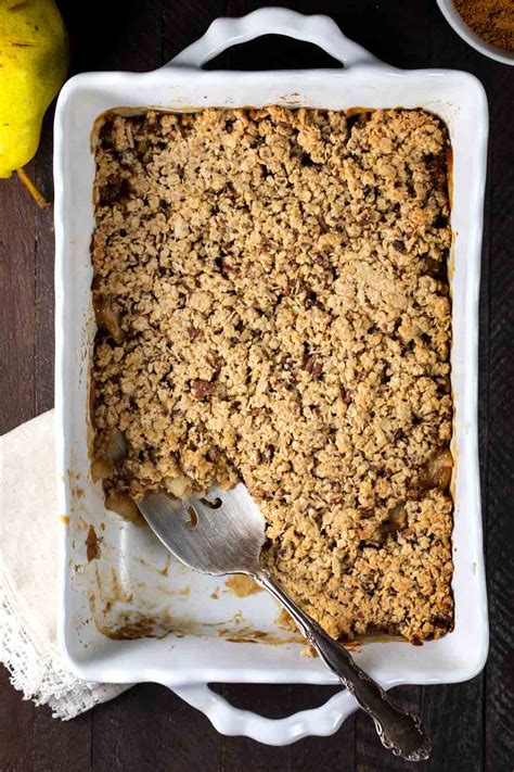 Easy Pear Crisp Vegan Gluten Free Veggie Chick