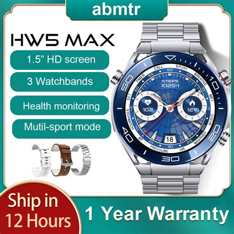 HW5-MAX-Smartwatch-com-3-pulseiras-de-rel-gio-para-homens-1-52-tela ...
