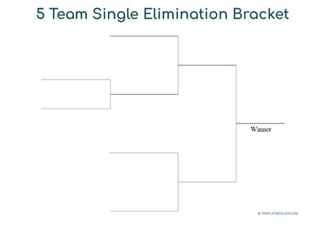 6 Team Bracket Single Elimination Tournament Printable 52 OFF