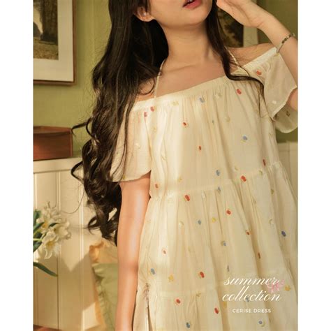 V Y Tr Vai Hoa Th U Naked By V Cerise Dress Shopee Vi T Nam