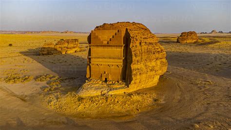 Aerial Of The Tomb Of Lihyan Son Of Kuza Madain Saleh Hegra Al