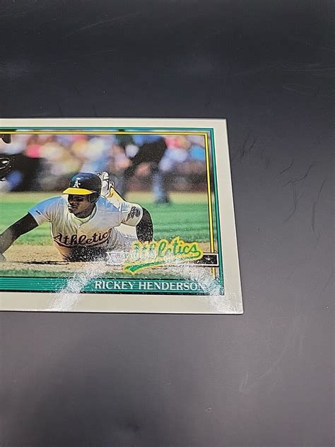 1991 Topps Tiffany 670 Rickey Henderson Oakland Athletics Mint