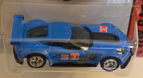 Hot Wheels Corvette C7 R Blue 155 Custom Made With Real Rider Rubber Wheels HW Race Series 1 64