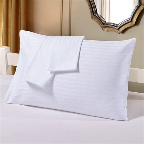 Plain Cotton Pillow Cover Cm Striped Tc Size At Rs