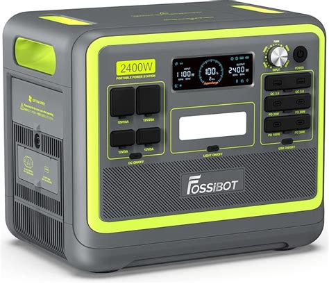 Fossibot F2400 Solar Generator 2048wh Lifepo4 Battery Backup With 2400w 3x Ac Outputs 4800w