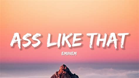 Ass Like That Eminem Lyrics Lyrical Bam YouTube