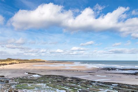 Budle Bay Walk Seahouses Walk Bamburgh Castle Northumberland