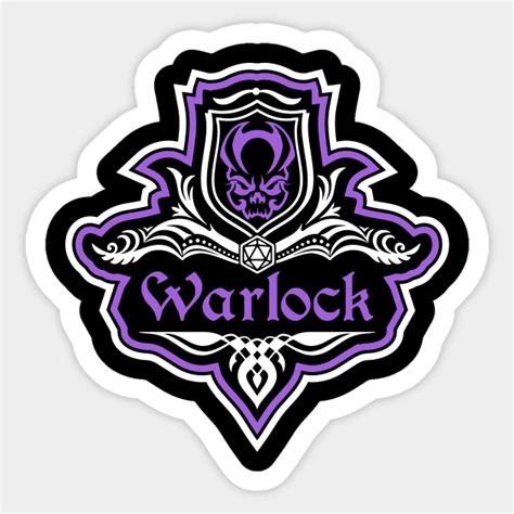 Dandd Warlock Class Crest Warlock Class Sticker Teepublic