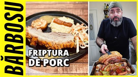 BURTA DE PORC LA CUPTOR CU PIURE DE TELINA SI SALATA DE CRUDITATI