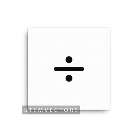 Division Math Symbol digital Download Black and White Vector - Etsy UK