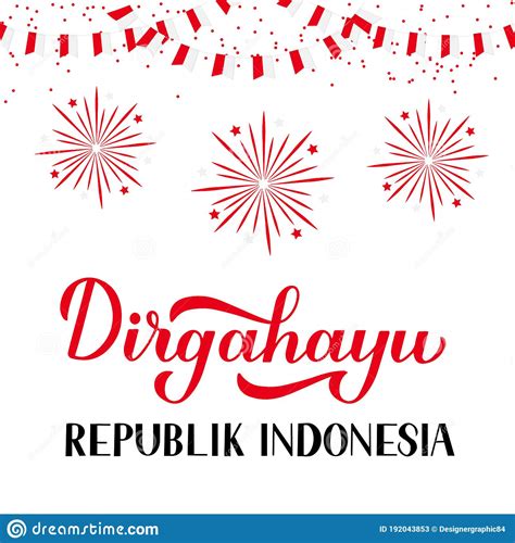 Poster Dirgahayu Indonesia Sketsa