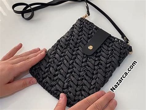 Ti La Rafya Rg Hasir Nce Uzun Anta Nazarca Knitted Bags