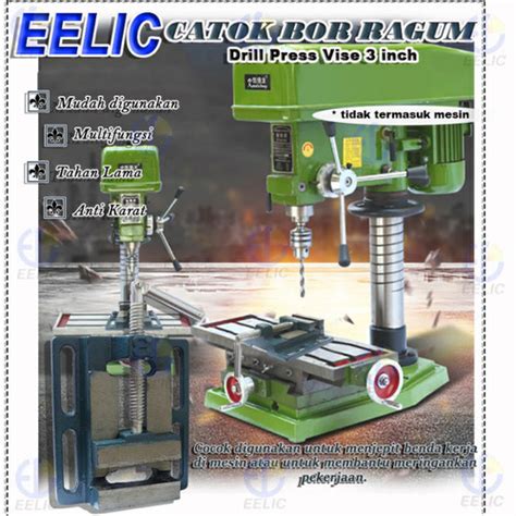 Jual Catok Mesin Bor Ragum Meja Catok Bor Duduk Penjepit Mesin Drill